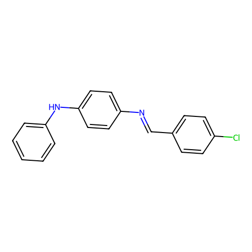 N-(4-anilinophenyl)-N-(4-chlorobenzylidene)amine structure