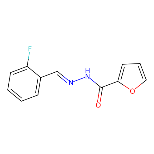 (E)-N'-(2-Fluorobenzylidene)furan-2-carbohydrazide structure