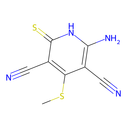 2-Amino-6-mercapto-4-(methylthio)pyridine-3,5-dicarbonitrile structure