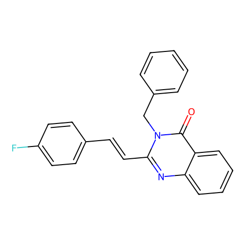 3-benzyl-2-[(E)-2-(4-fluorophenyl)ethenyl]quinazolin-4-one structure