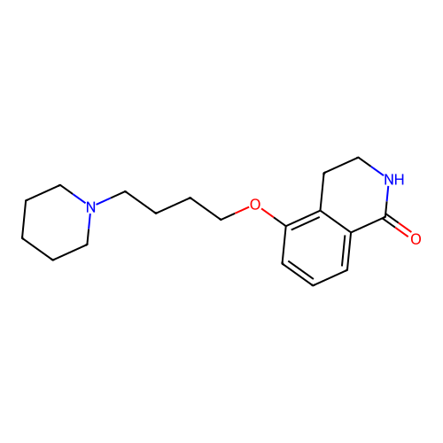 3,4-dihydro-5-(4-(1-piperidinyl)butoxy)-1(2H)-isoquinolinone structure