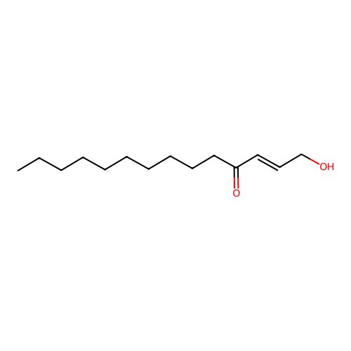1-Hydroxy-2-tetradecen-4-one structure