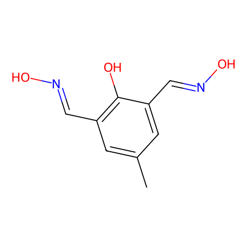 2,6-Diformyl-4-methylphenol dioxime structure