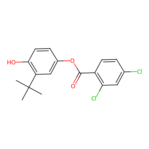 3-Tert-butyl-4-hydroxyphenyl 2,4-dichlorobenzoate structure