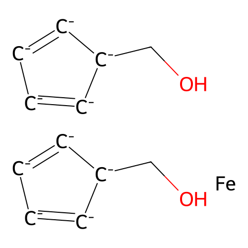 Bis(cyclopenta-2,4-dien-1-ylmethanol);iron structure
