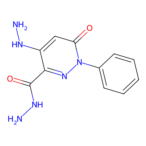 4-Hydrazinyl-6-oxo-1-phenyl-1,6-dihydropyridazine-3-carbohydrazide structure