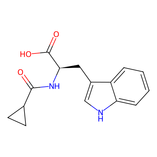 (2R)-2-(cyclopropylformamido)-3-(1H-indol-3-yl)propanoic acid structure