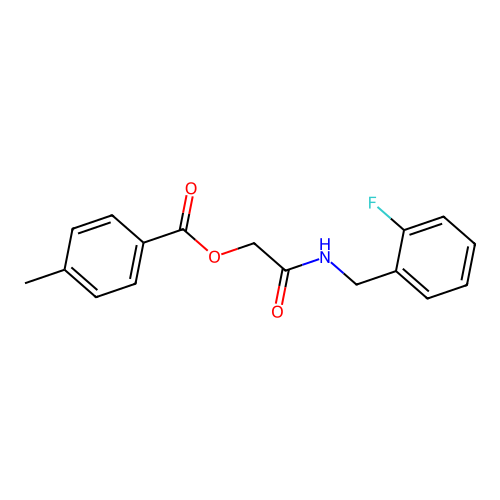 2-((2-Fluorobenzyl)amino)-2-oxoethyl 4-methylbenzoate structure