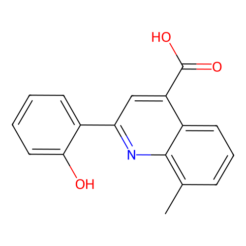2-(2-Hydroxyphenyl)-8-methylquinoline-4-carboxylic acid structure