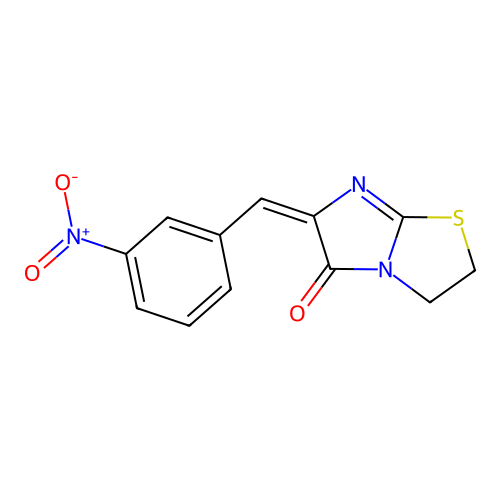 Imidazo(2,1-b)thiazol-5(6H)-one, 2,3-dihydro-6-(3-(nitrophenyl)methylene)- structure