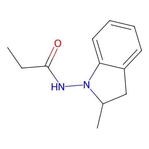 N-(2-methyl-2,3-dihydroindol-1-yl)propanamide structure