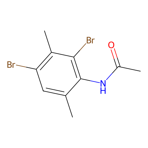 N-(2,4-dibromo-3,6-dimethylphenyl)acetamide structure