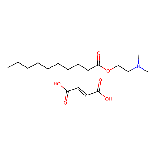 Decanoic acid, 2-(dimethylamino)ethyl ester, (Z)-2-butenedioate (1:1) structure