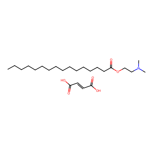 Hexadecanoic acid, 2-(dimethylamino)ethyl ester, (Z)-2-butenedioate (1:1) structure