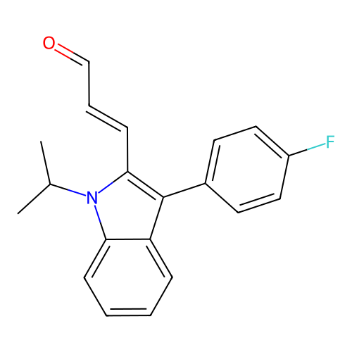 (2E)-3-[3-(4-Fluorophenyl)-1-(1-methylethyl)-1H-indol-2-yl]-2-propenal structure