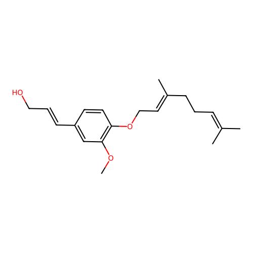 O-geranylconiferyl alcohol structure