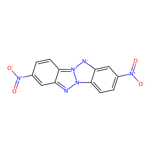 5H-Benzotriazolo[2,1-a]benzotriazol-6-ium, 3,9-dinitro-, inner salt structure