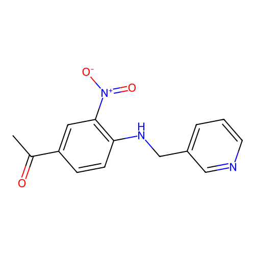 1-{3-Nitro-4-[(pyridin-3-ylmethyl)amino]phenyl}ethanone structure