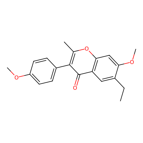 6-Ethyl-7-methoxy-3-(4-methoxyphenyl)-2-methyl-4h-chromen-4-one structure