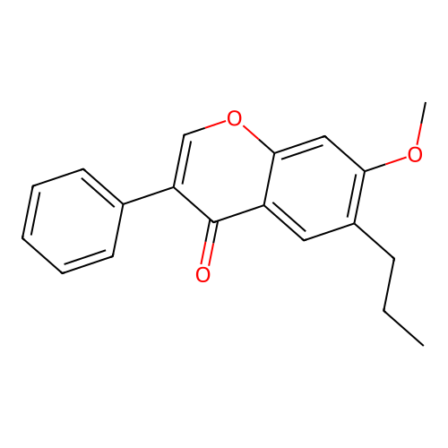 7-methoxy-3-phenyl-6-propyl-4H-chromen-4-one structure