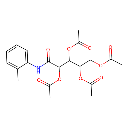 Acetic acid 2,3,4-triacetoxy-1-o-tolylcarbamoyl-butyl ester structure
