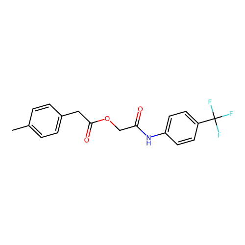 2-Oxo-2-{[4-(trifluoromethyl)phenyl]amino}ethyl (4-methylphenyl)acetate structure