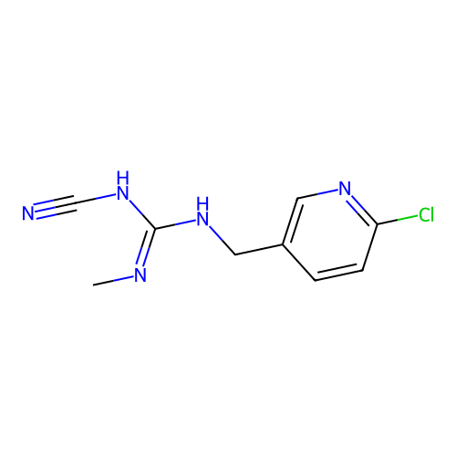 Guanidine, N-[(6-chloro-3-pyridinyl)methyl]-N'-cyano-N''-methyl- structure