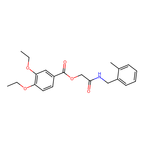 {[(2-Methylphenyl)methyl]carbamoyl}methyl 3,4-diethoxybenzoate structure