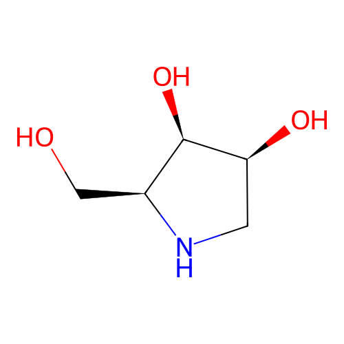 (2S,3R,4S)-2-(hydroxymethyl)pyrrolidine-3,4-diol structure