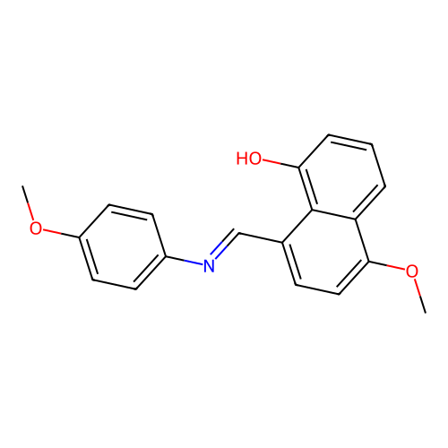 5-Methoxy-8-[(4-methoxyphenyl)iminomethyl]naphthalen-1-ol structure