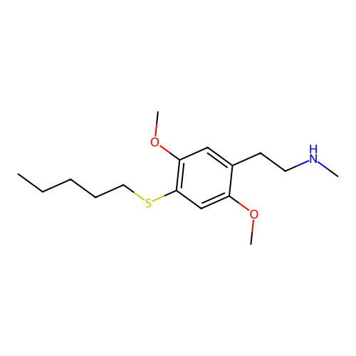 2-(2,5-dimethoxy-4-pentylsulfanylphenyl)-N-methylethanamine structure