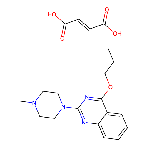 Quinazoline, 2-(4-methyl-1-piperazinyl)-4-propoxy-, (E)-2-butenedioate (1:1) structure