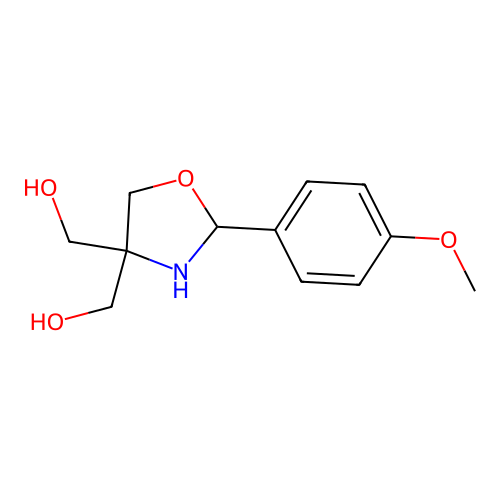 [4-(Hydroxymethyl)-2-(4-methoxyphenyl)-1,3-oxazolidin-4-yl]methanol structure