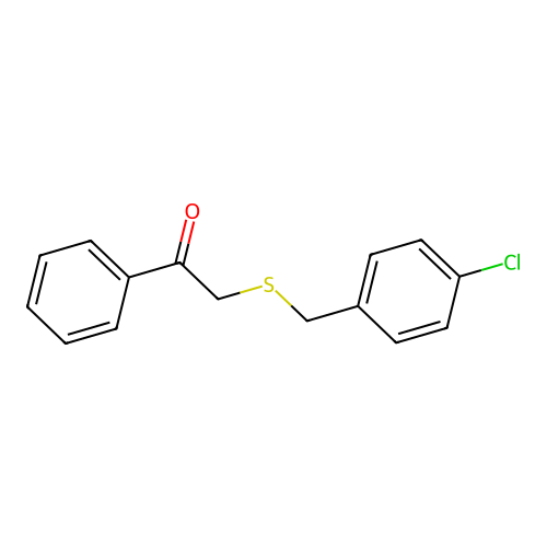 2-[(4-Chlorobenzyl)sulfanyl]-1-phenylethanone structure