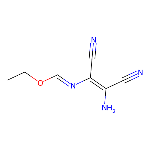 ethyl N-[(Z)-2-amino-1,2-dicyanoethenyl]methanimidate structure