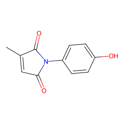 1-(4-hydroxyphenyl)-3-methyl-1H-pyrrole-2,5-dione structure