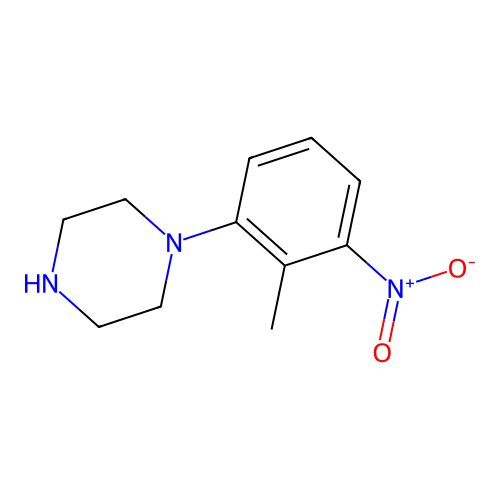 1-(2-Methyl-3-nitrophenyl)piperazine structure