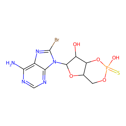 8-Bromoadenosine-3',5'-cyclic monophosphorothioate, Rp-isomer structure
