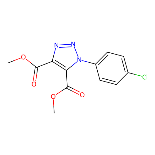 dimethyl 1-(4-chlorophenyl)-1H-1,2,3-triazole-4,5-dicarboxylate structure