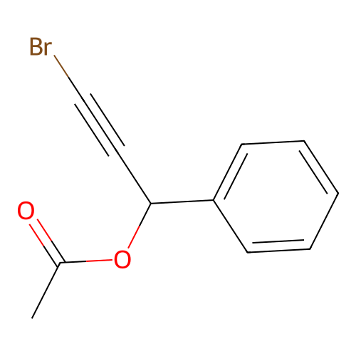 3-Bromo-1-phenyl-2-propyn-1-yl acetate structure