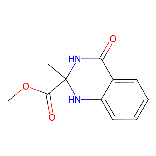 Methyl 2-methyl-4-oxo-1,2,3,4-tetrahydroquinazoline-2-carboxylate structure