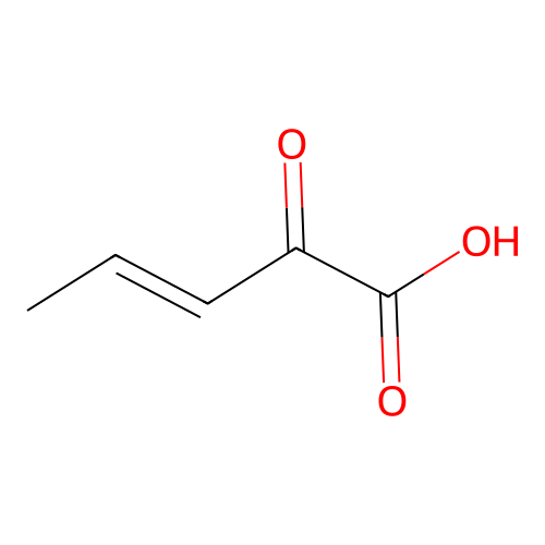 (E)-2-oxopent-3-enoic acid structure