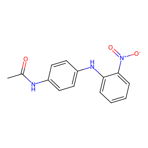 N-{4-[(2-nitrophenyl)amino]phenyl}acetamide structure