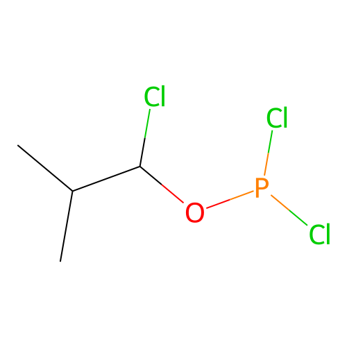 2-Methyl-1-chloropropyl dichloro-phosphite structure