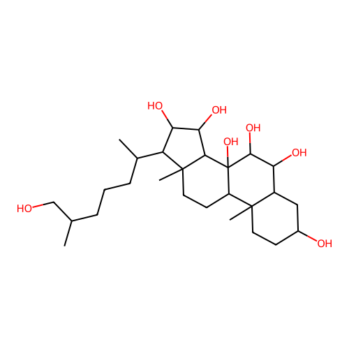Cholestane-3,6,7,8,15,16,26-heptol structure