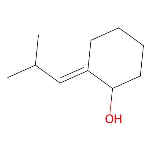 (E)-2-(2-methylpropylidene)cyclohexanol structure