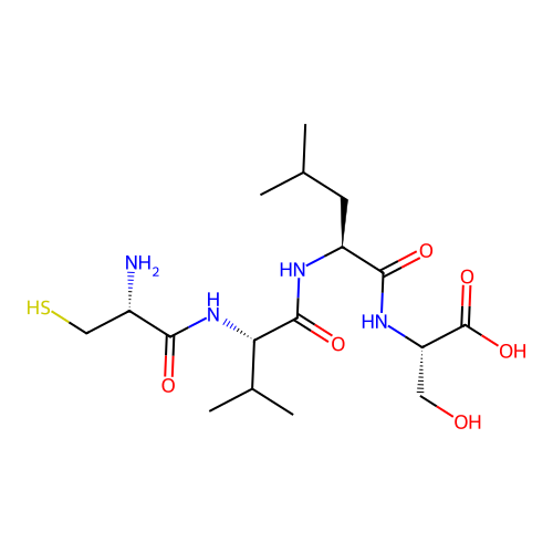 H-Cys-Val-Leu-Ser-OH structure