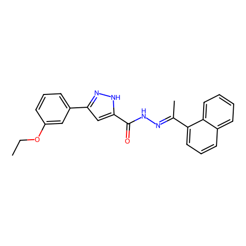 3-(3-Ethoxyphenyl)-N'-(1-(1-naphthyl)ethylidene)-1H-pyrazole-5-carbohydrazide structure