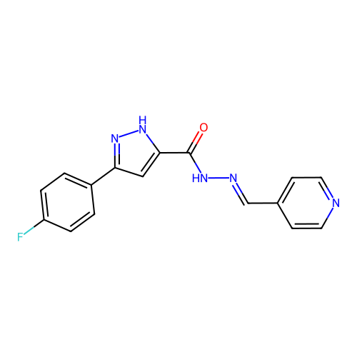 3-(4-Fluorophenyl)-N'-(4-pyridinylmethylene)-1H-pyrazole-5-carbohydrazide structure
