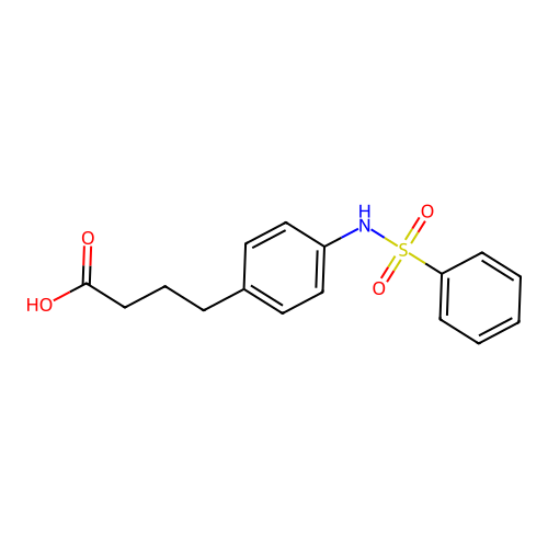 4-[4-(Benzenesulfonylamino)-phenyl]-butyric acid structure